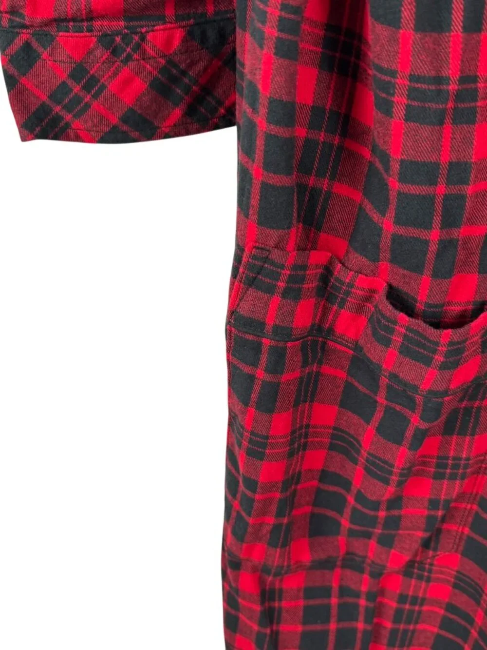 Duluth Free Swinging Flannel Robe Womens 2XL Buffalo Plaid Red Black NWT DR-1900